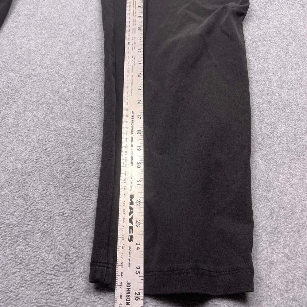 L.L.Bean Pants Womens PM Black Lined Cropped Straight Flat Front Stretch - Picture 6 of 8